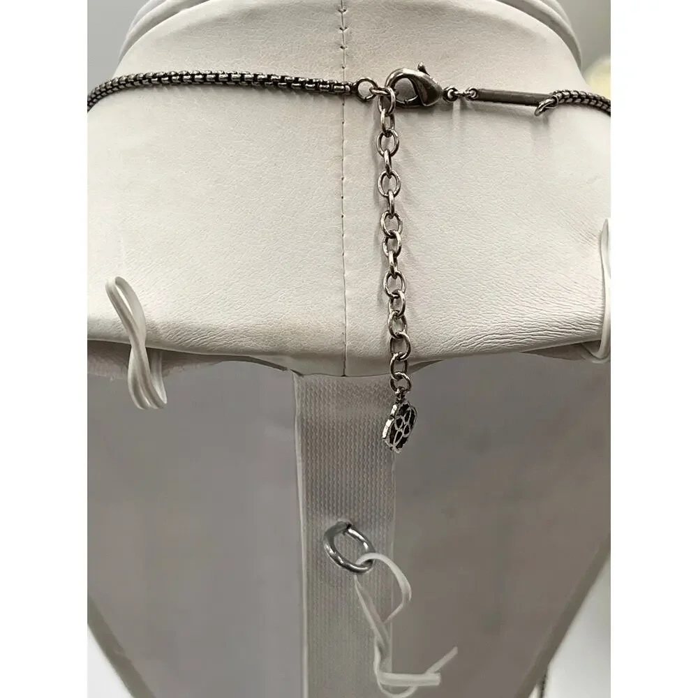 Kendra Scott Kimmy Gray Pearl Arrowhead Antique Silver‎ Pendant Necklace